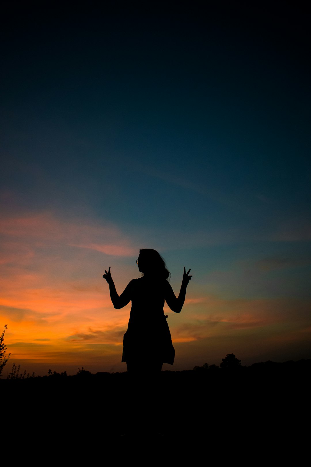 silhouette of man standing during sunset