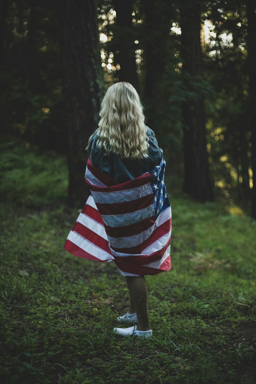 woman standing on grass